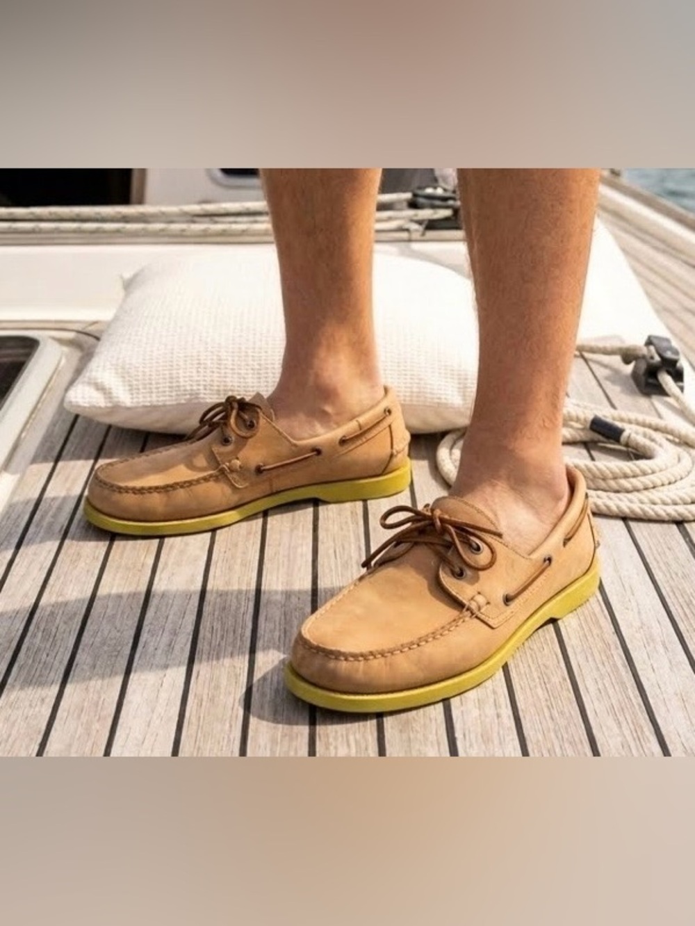 Sebago Men's “Portland” Tan Leather Dockside’s Boat Shoes Size 11.5